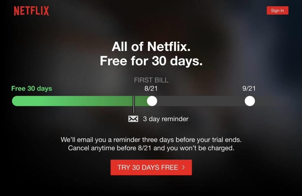 30 days netflix